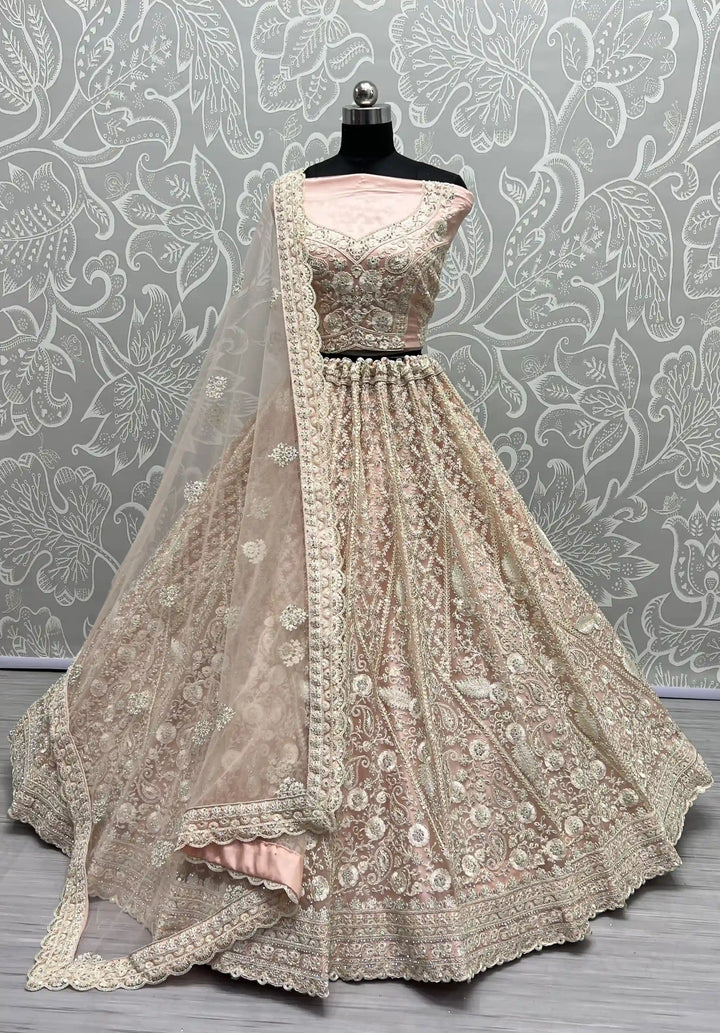 Net Lehenga Choli Set | Soft Net Dupatta with Diamond Perfect for weddings