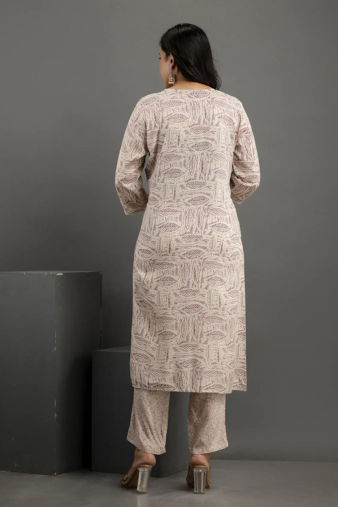 Rayon-Cotton Salwar Kameez | Digital-Printed & Embroidered