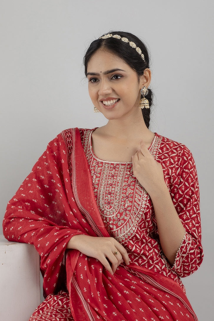 Rayon-Cotton Digital Printed Salwar Kameez | Perfect for Traditional Wear