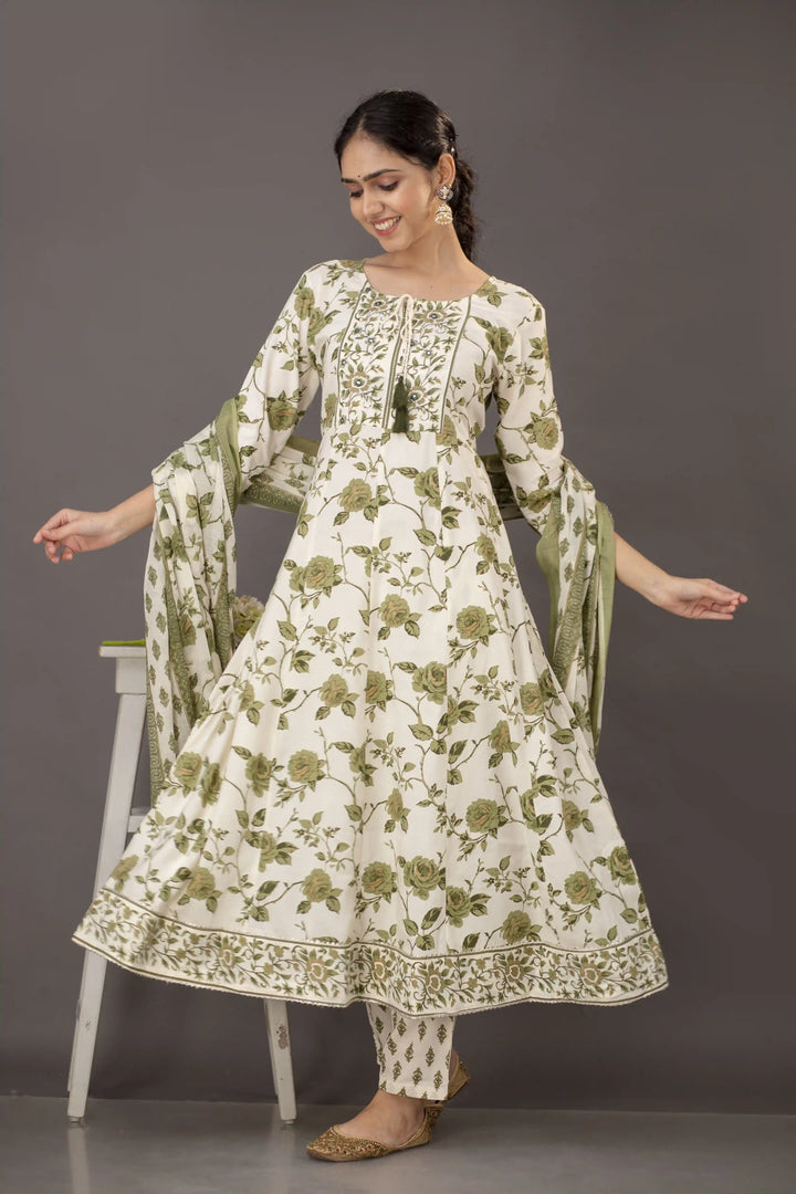 Rayon-Cotton Digital Printed Salwar Kameez | Traditional Wedding & Party Wear
