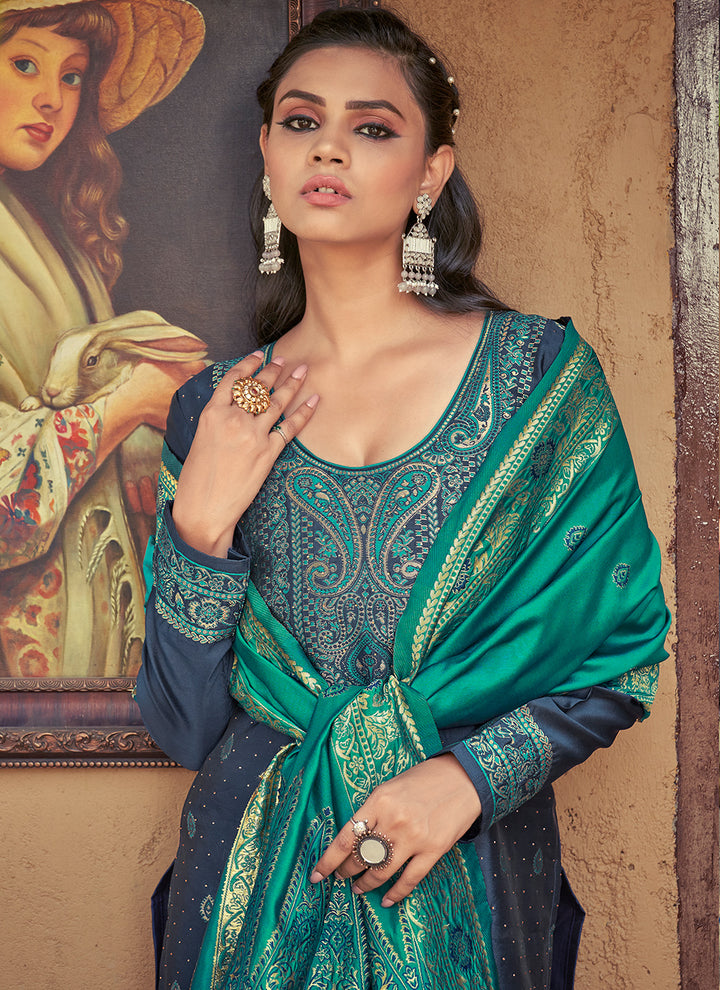 Banarasi Silk Salwar Suit | Trendy Heavy Weaving Designer Outfit