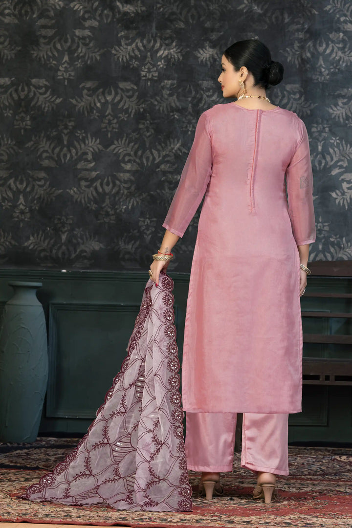 Elegant Organza Kurtis Set | Hand-Embroidered for Parties & Festive Events