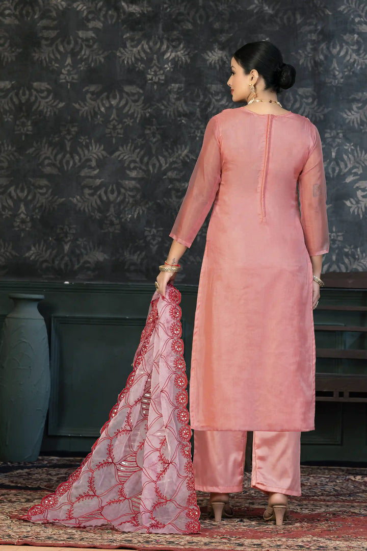 Elegant Organza Kurtis Set | Hand-Embroidered for Parties & Festive Events