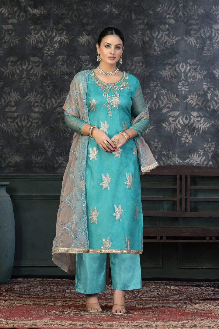 Elegant Organza Kurtis Set | Hand-Work Design for Special Events & Ceremonies