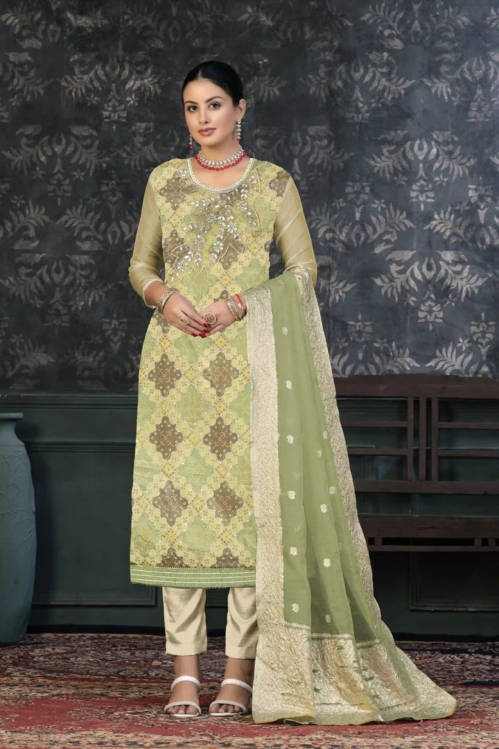 Elegant Organza Kurtis-Set with Hand-Work & Embroidery | Perfect for Special Events