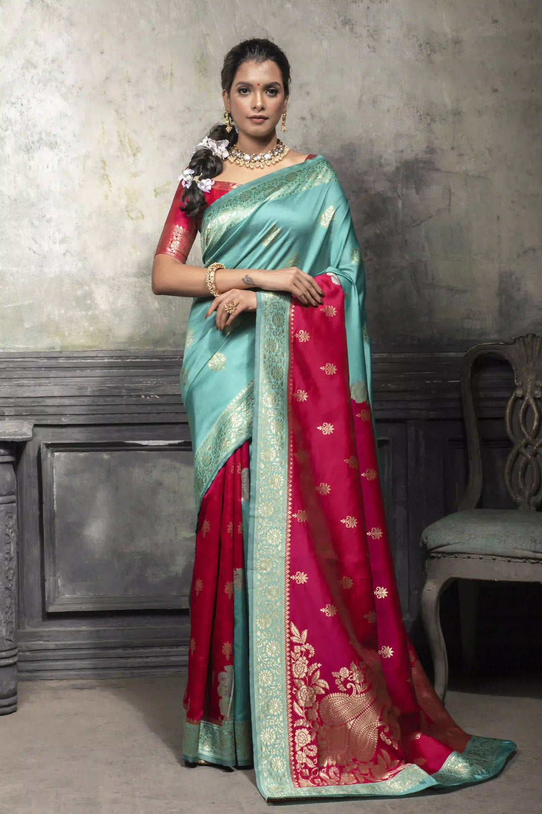 Banarasi Silk Saree | Designer Wevon Work for Special Events & Festive