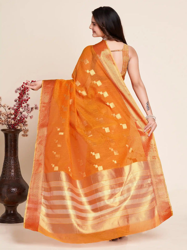Kota-Doriya Jacquard Saree | Designer Weaving for Special Events & Parties