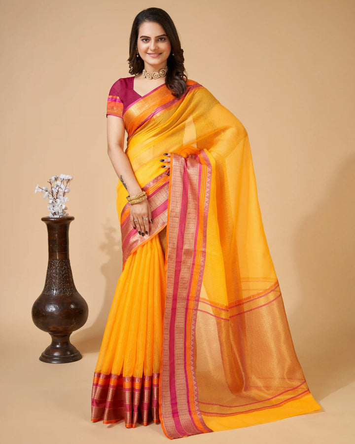 Kota-Doriya Saree with Jari Weaving | Designer Party & Festive Wear