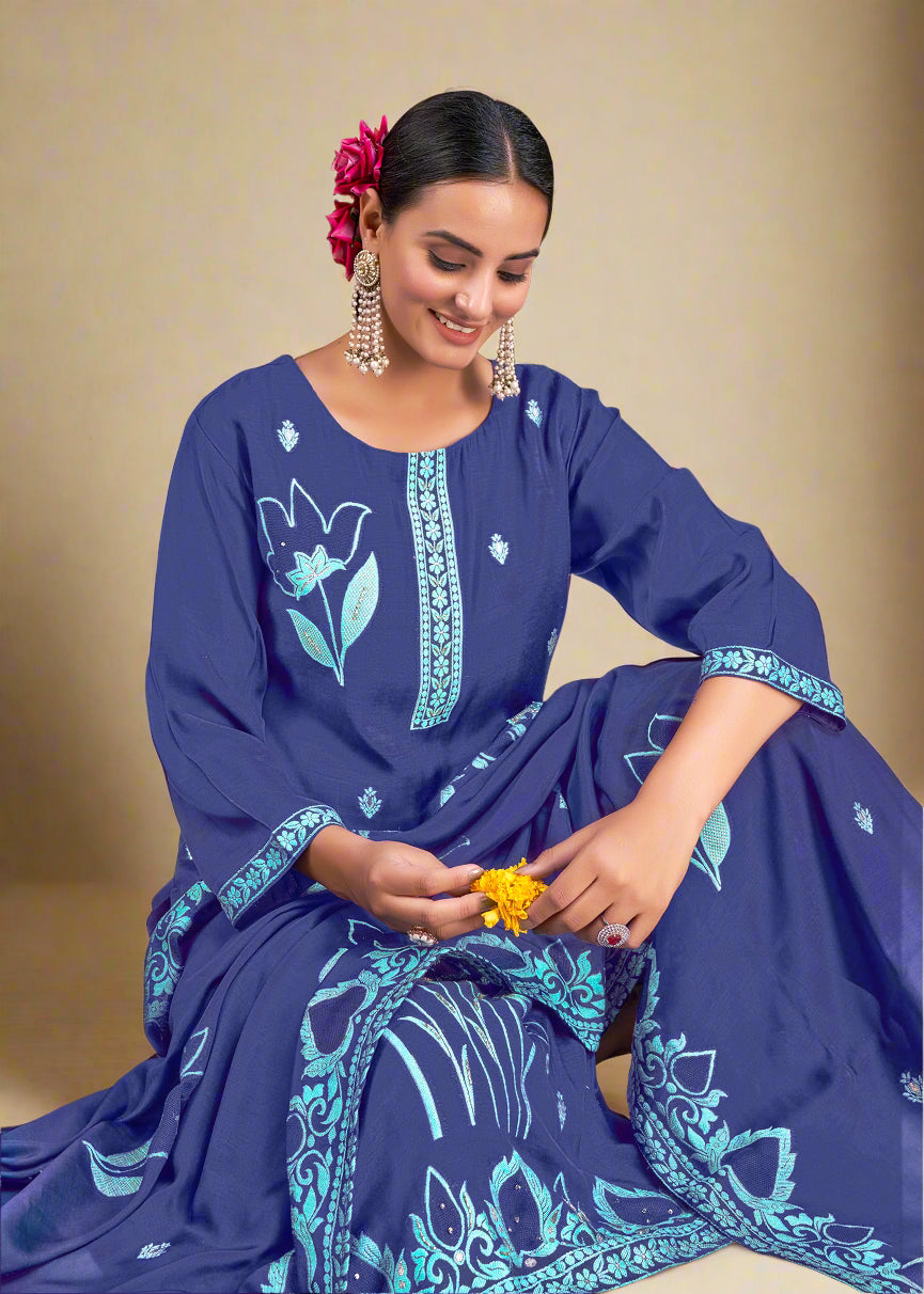 Heavy Wevon Designer Salwar Kameez | Viscose Fabric for Special Events