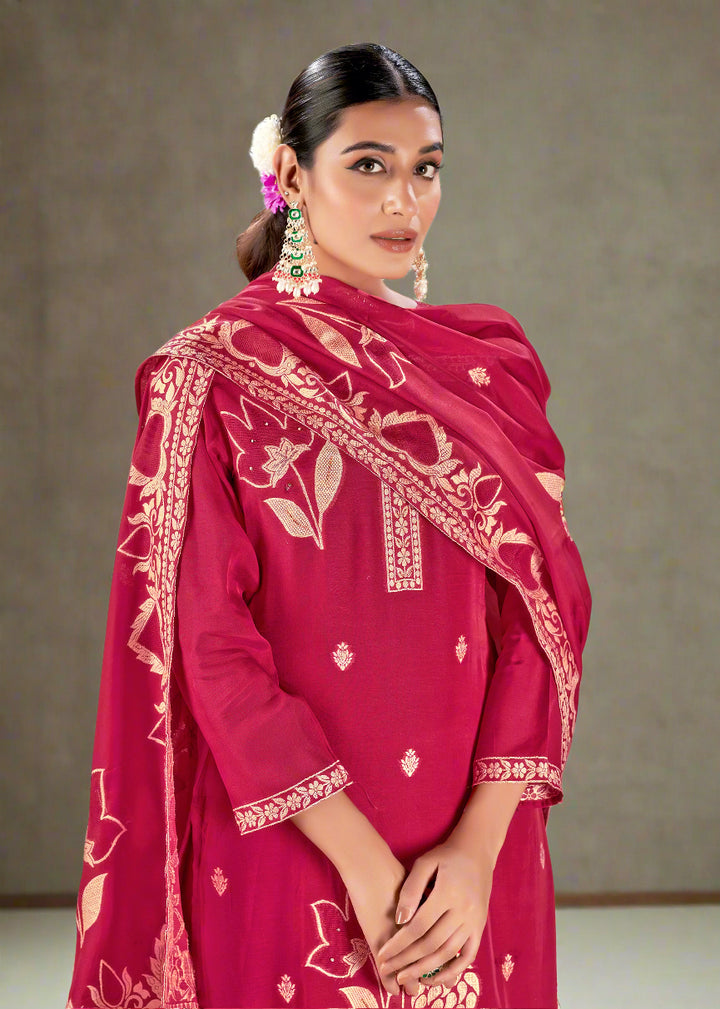 Heavy Wevon Designer Salwar Kameez | Viscose Fabric for Special Events