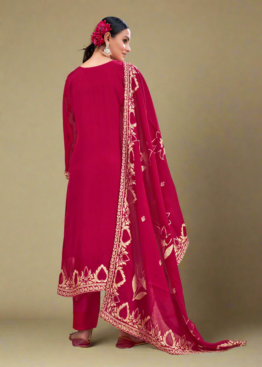 Heavy Wevon Designer Salwar Kameez | Viscose Fabric for Special Events
