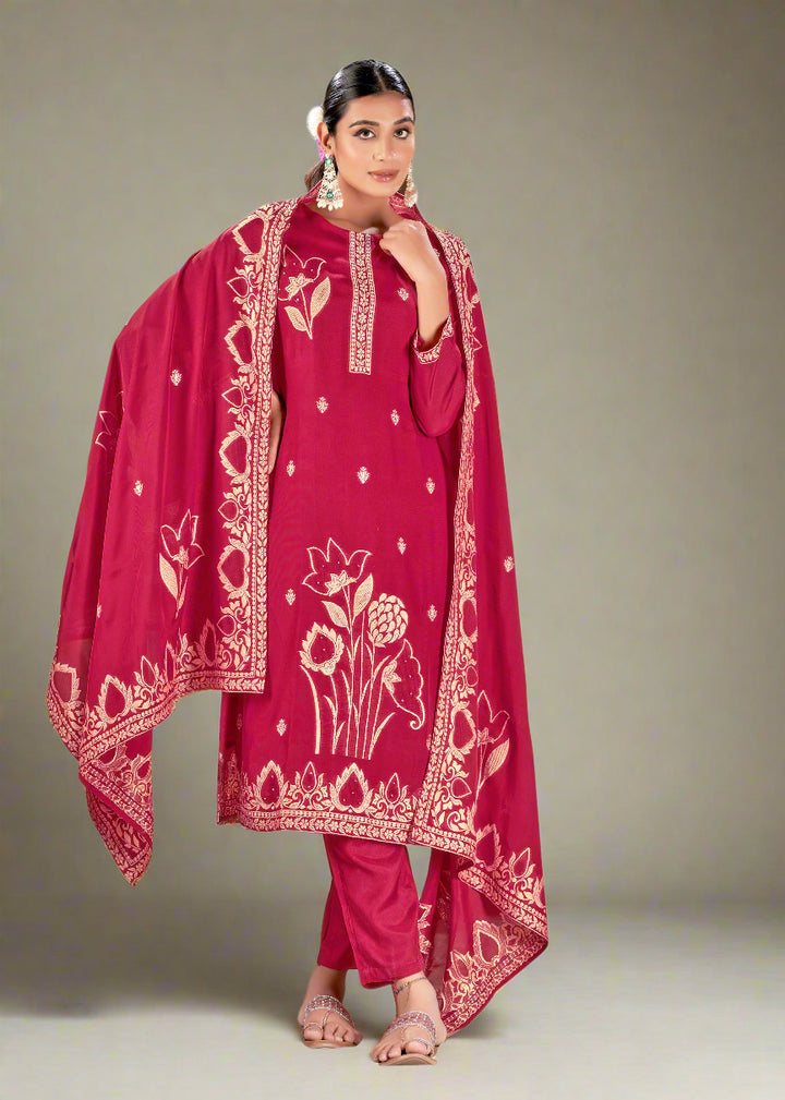 Heavy Wevon Designer Salwar Kameez | Viscose Fabric for Special Events