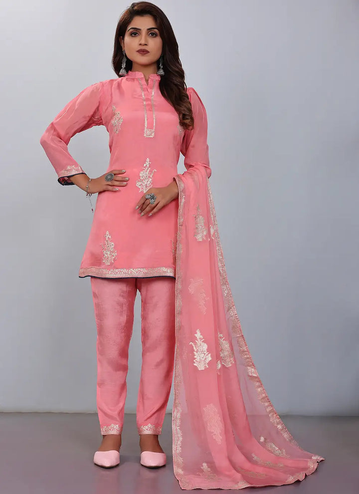 Viscose Kurtis Set | Full-Sleeve Portrait Neck | Butta-Work for Events