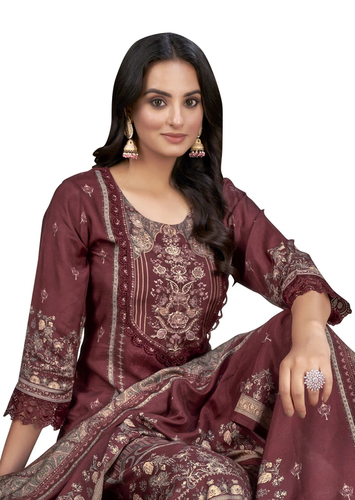 Designer-Printed Muslin Kurtis Set | Three-Quarter Sleeve for Special Events