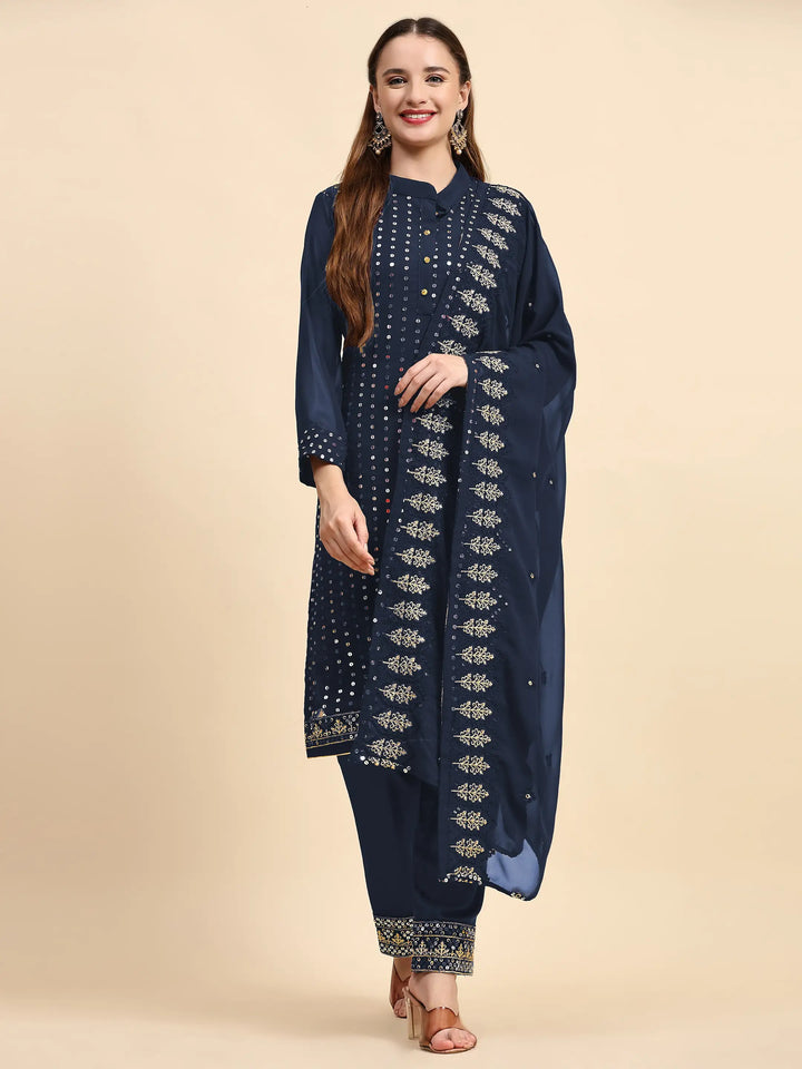 Faux-Georgette Salwar Kameez | Sequance Embroidery for Special Events