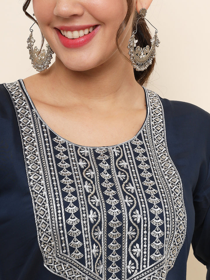 Embroidered Cotton Kurti | Indian Kurta for Women