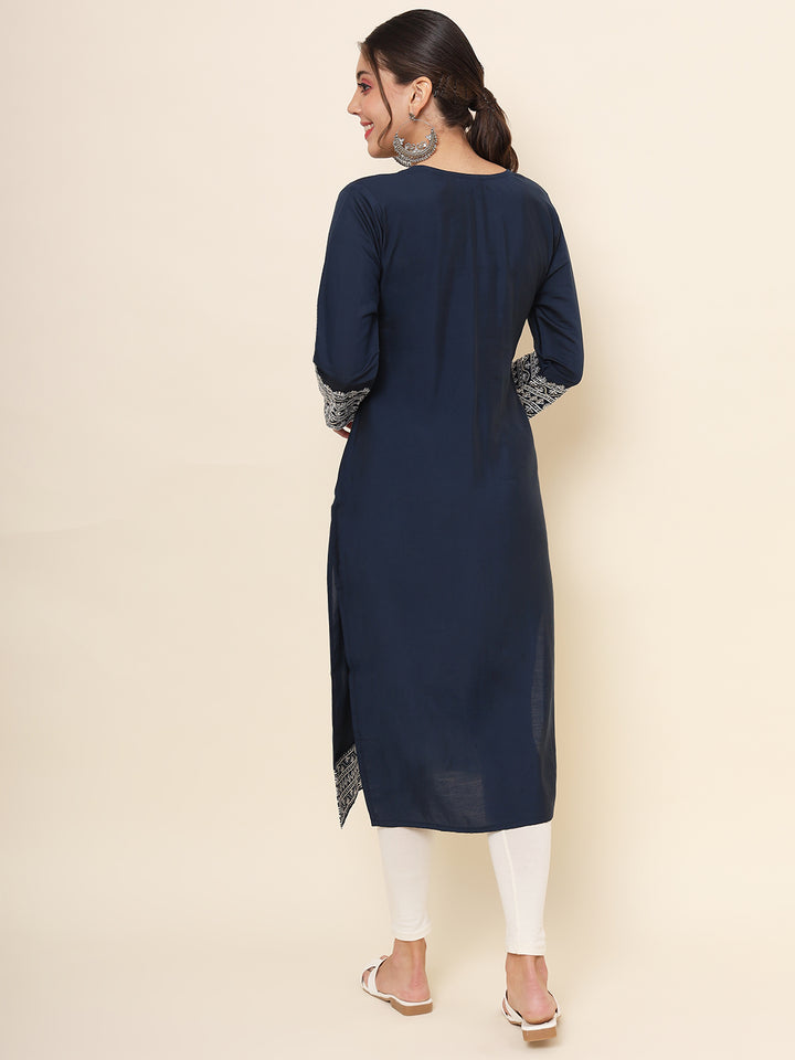 Embroidered Cotton Kurti | Indian Kurta for Women
