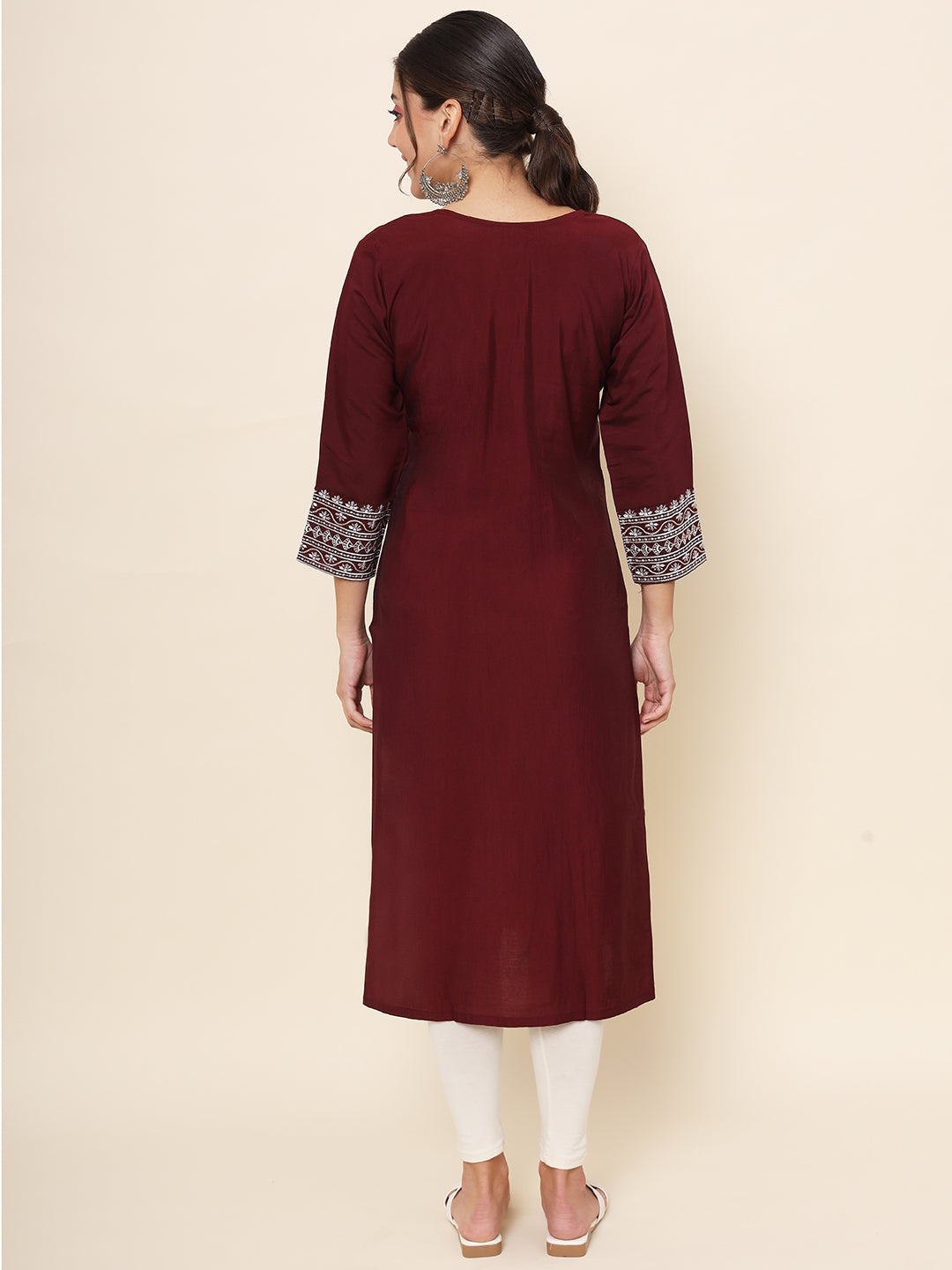 Embroidered Cotton Kurti | Indian Kurta for Women