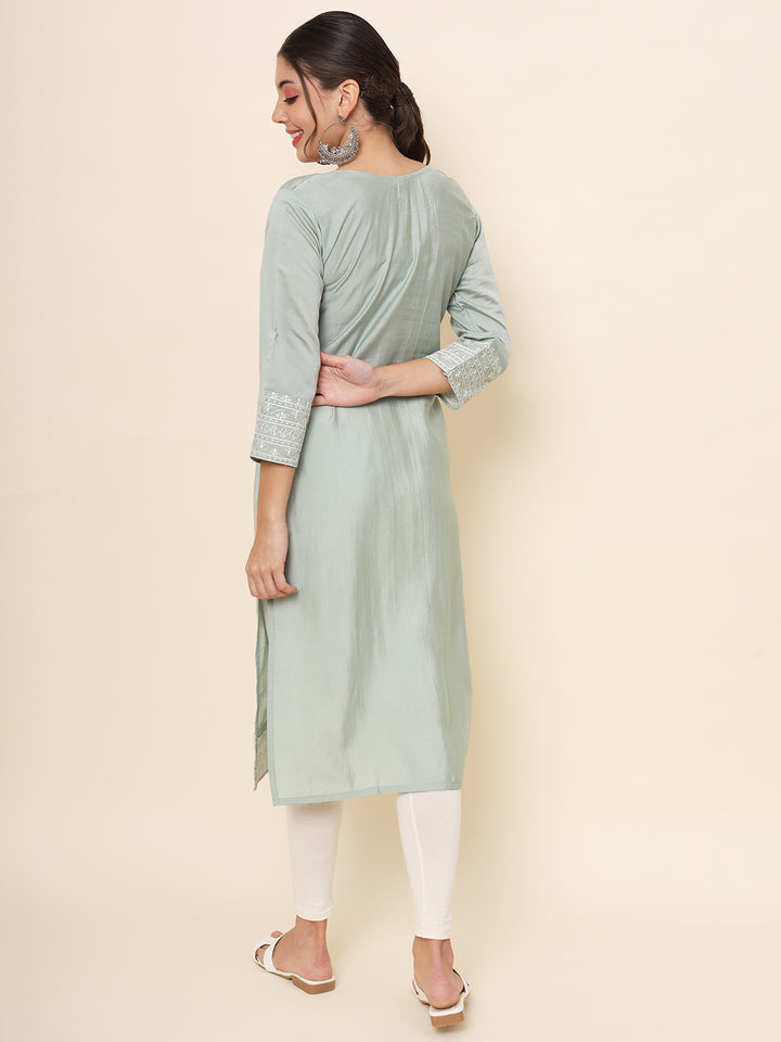 Embroidered Cotton Kurti | Indian Kurta for Women