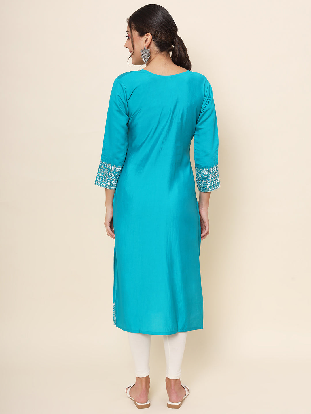 Embroidered Cotton Kurti | Indian Kurta for Women