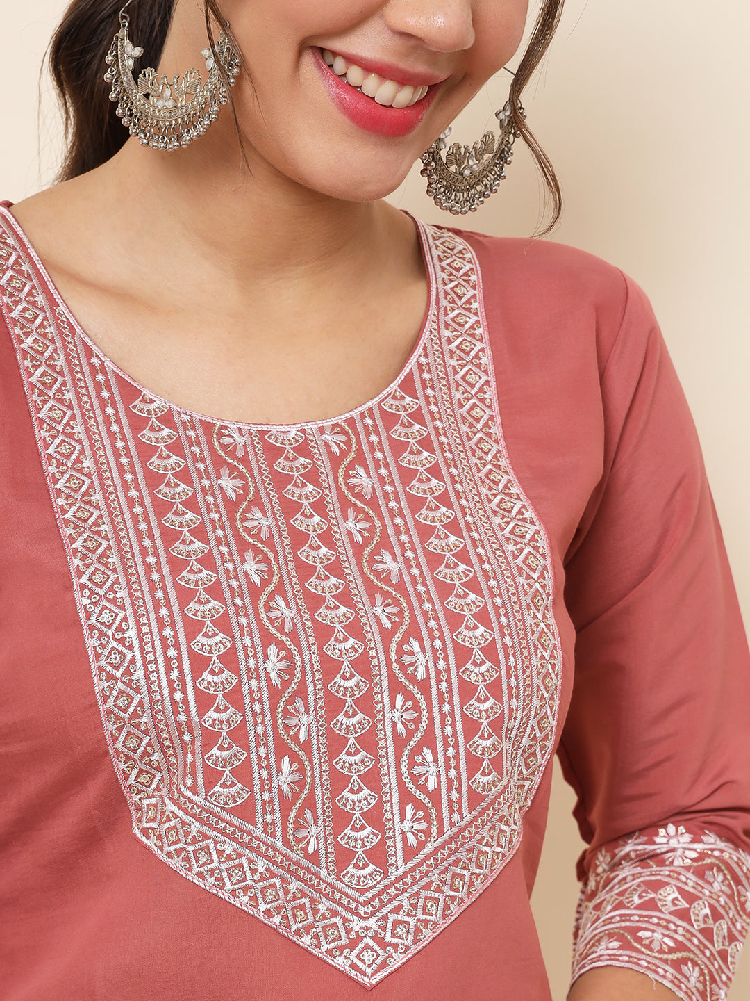 Embroidered Cotton Kurti | Indian Kurta for Women