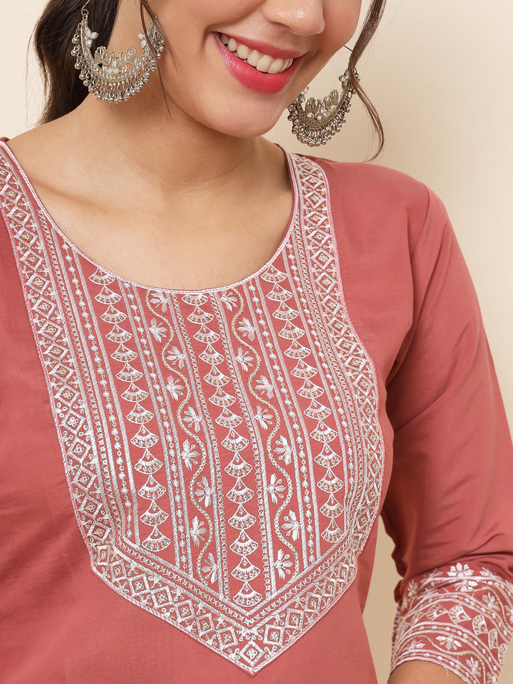 Embroidered Cotton Kurti | Indian Kurta for Women