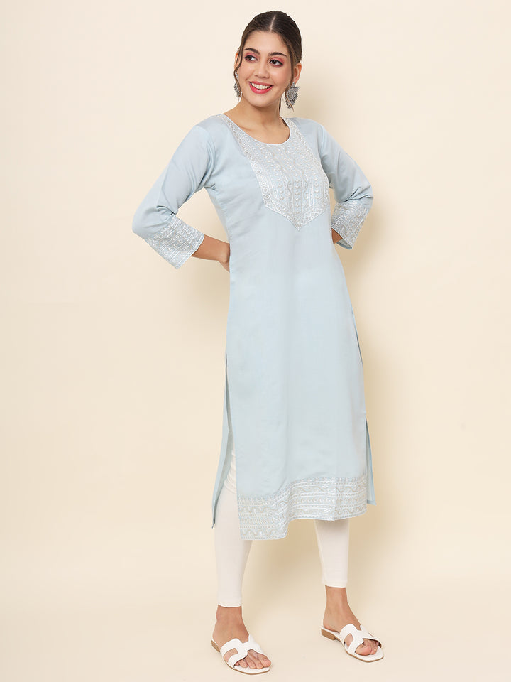 Embroidered Cotton Kurti | Indian Kurta for Women