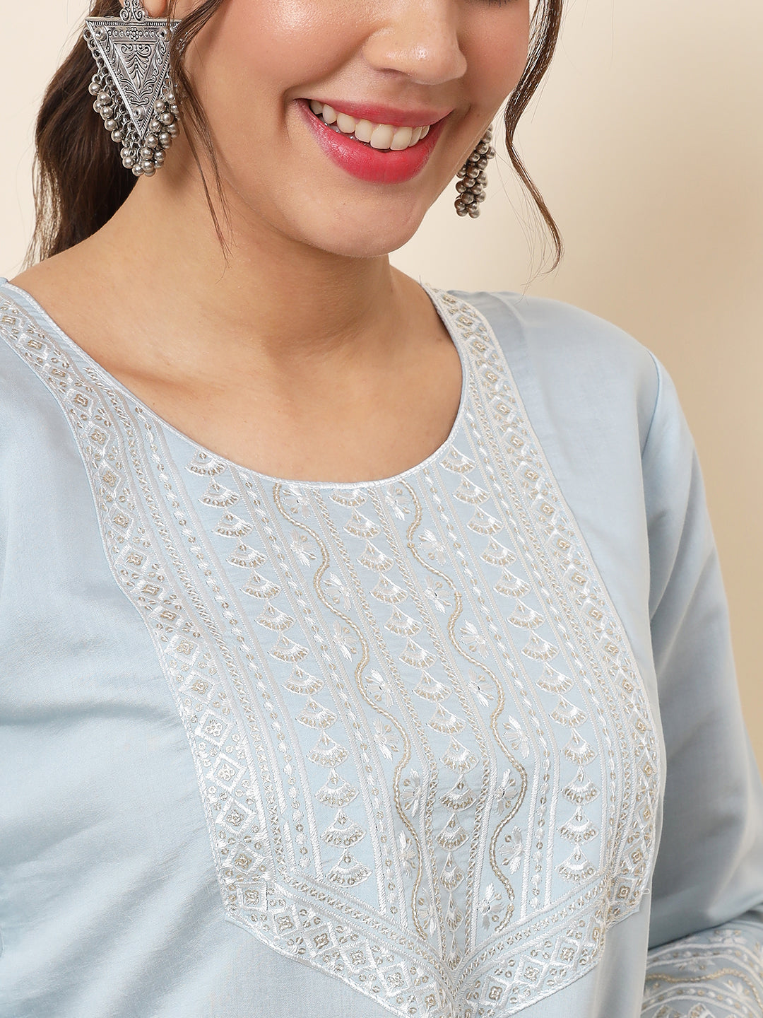 Embroidered Cotton Kurti | Indian Kurta for Women