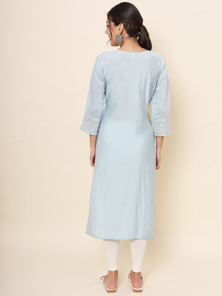 Embroidered Cotton Kurti | Indian Kurta for Women