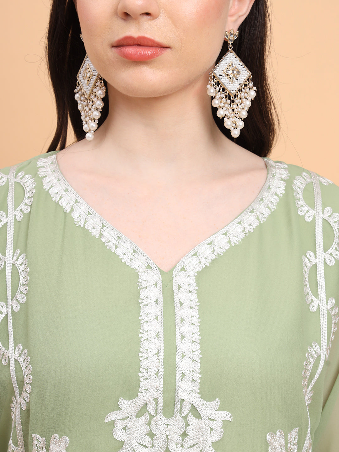 Georgette Embroidered Kurti | Perfect for Women’s Everyday Wear
