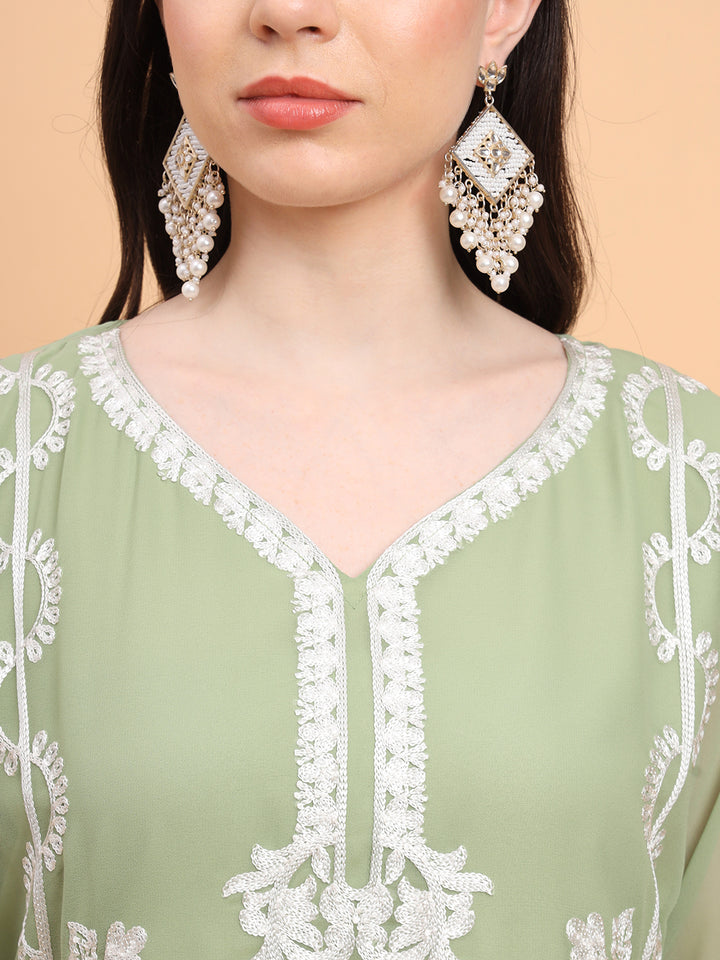 Georgette Embroidered Kurti | Perfect for Women’s Everyday Wear