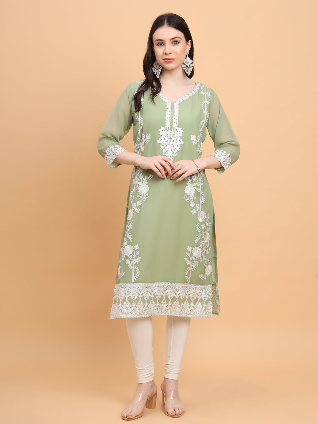 Georgette Embroidered Kurti | Perfect for Women’s Everyday Wear
