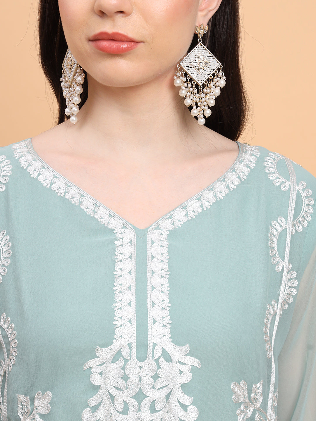 Georgette Embroidered Kurti | Perfect for Women’s Everyday Wear