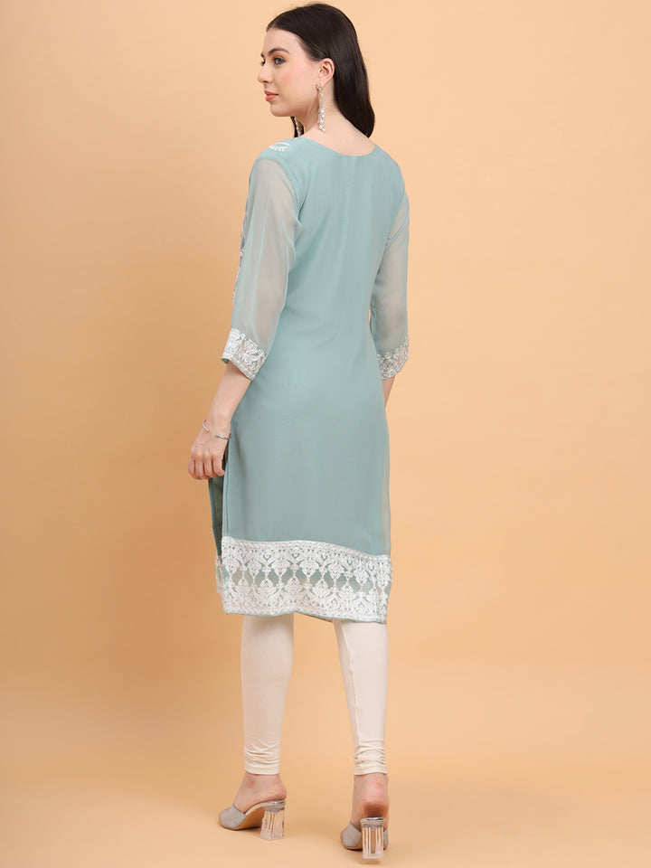 Georgette Embroidered Kurti | Perfect for Women’s Everyday Wear