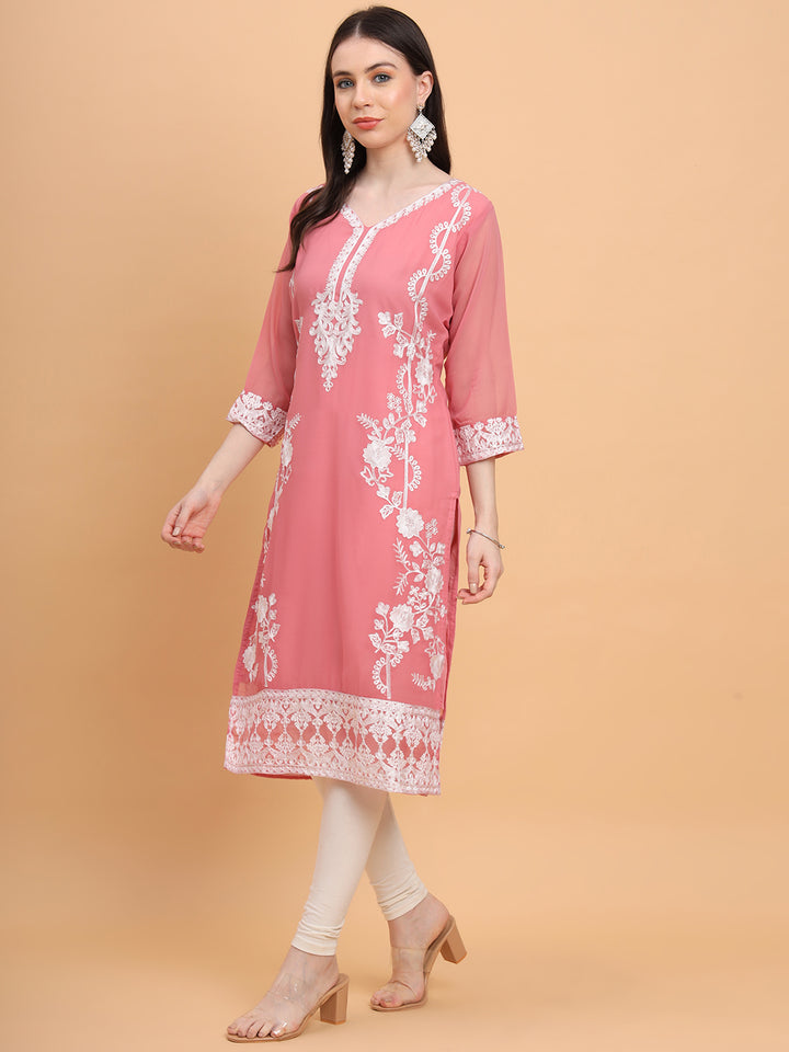 Georgette Embroidered Kurti | Perfect for Women’s Everyday Wear