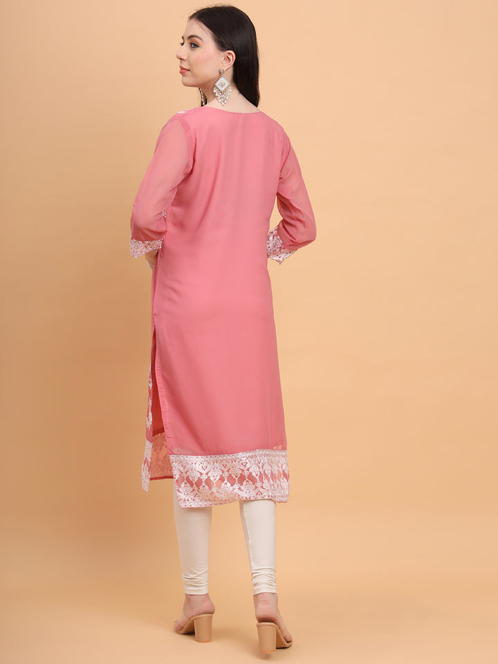 Georgette Embroidered Kurti | Perfect for Women’s Everyday Wear