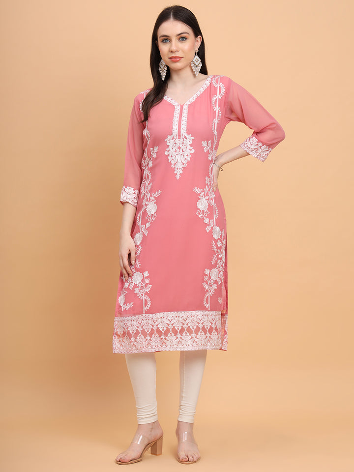 Georgette Embroidered Kurti | Perfect for Women’s Everyday Wear