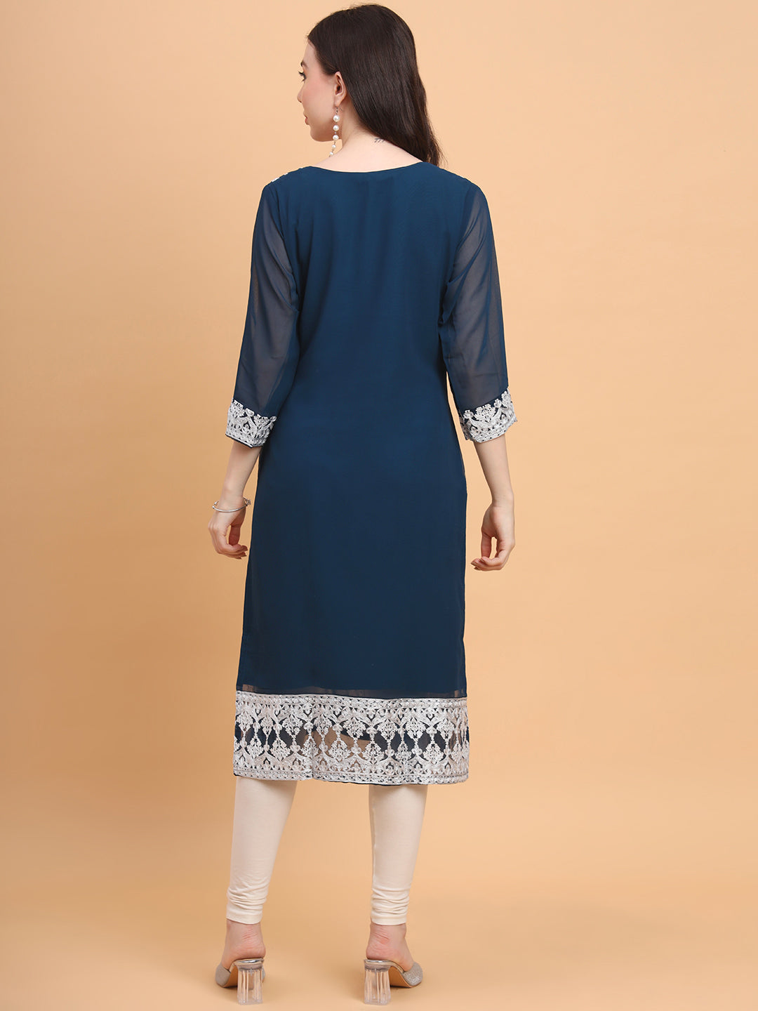 Georgette Embroidered Kurti | Perfect for Women’s Everyday Wear