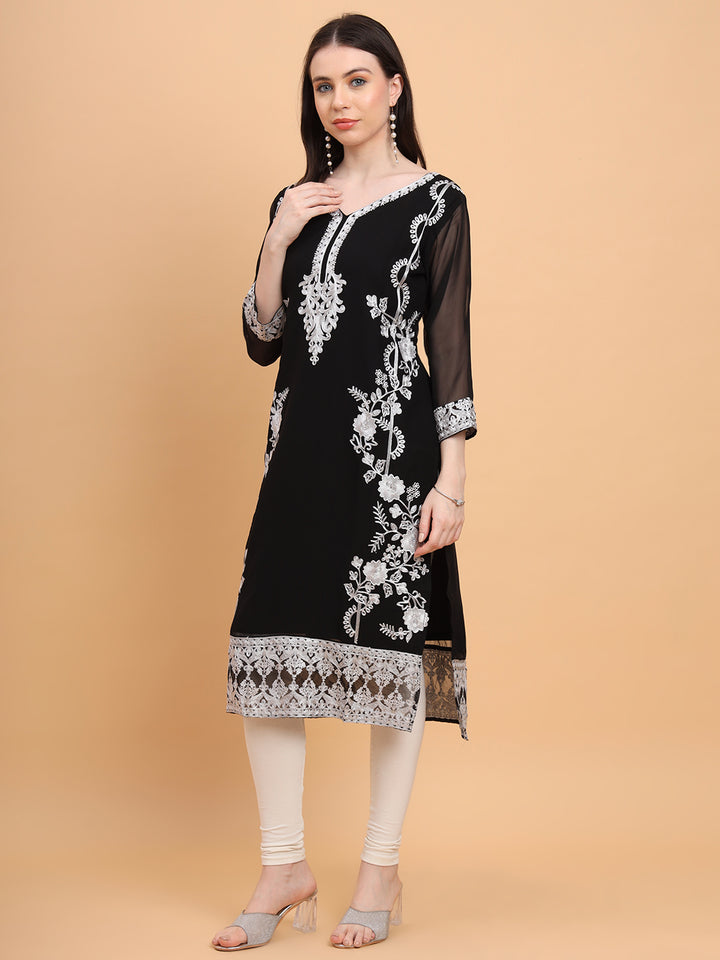 Georgette Embroidered Kurti | Perfect for Women’s Everyday Wear