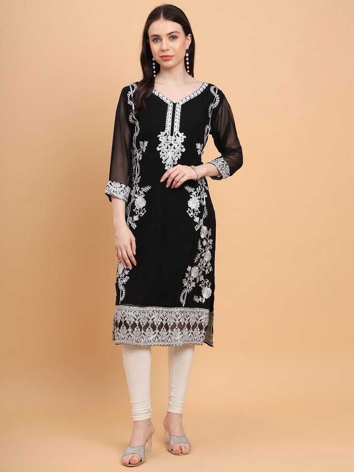 Georgette Embroidered Kurti | Perfect for Women’s Everyday Wear