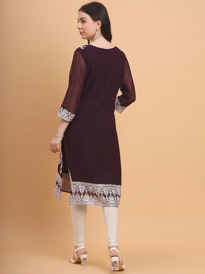 Georgette Embroidered Kurti | Perfect for Women’s Everyday Wear