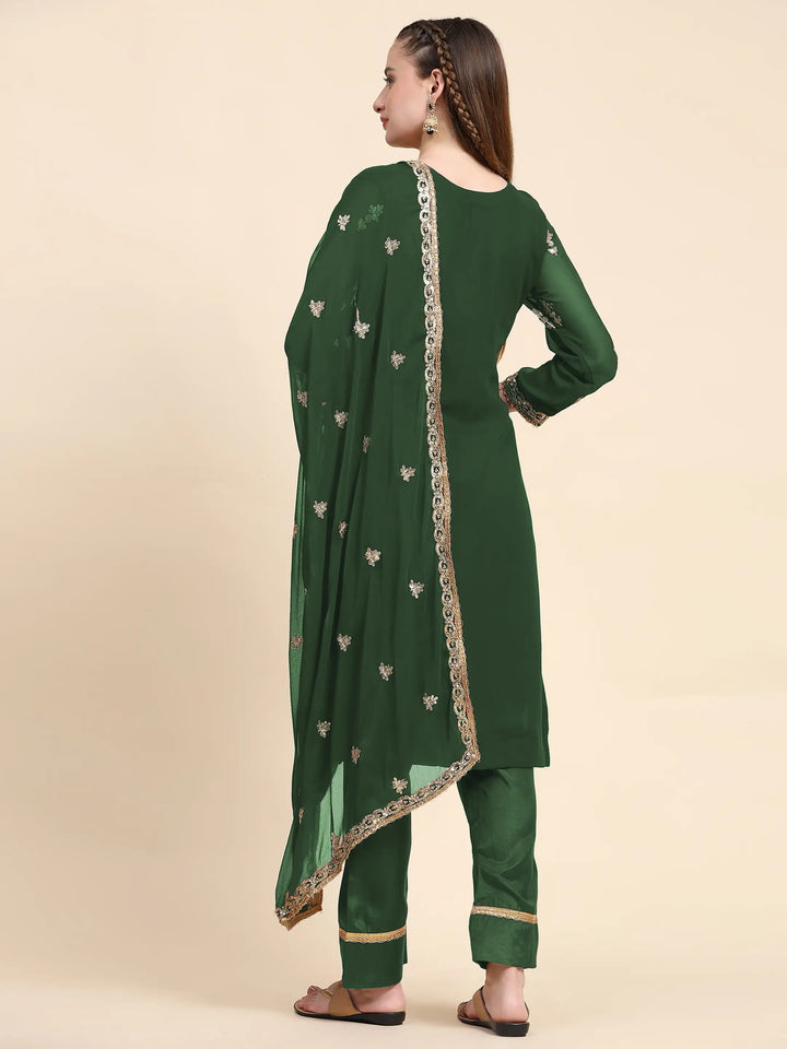 Semi Stitched Kurtis Set | Faux Georgette with Jari Embroidery