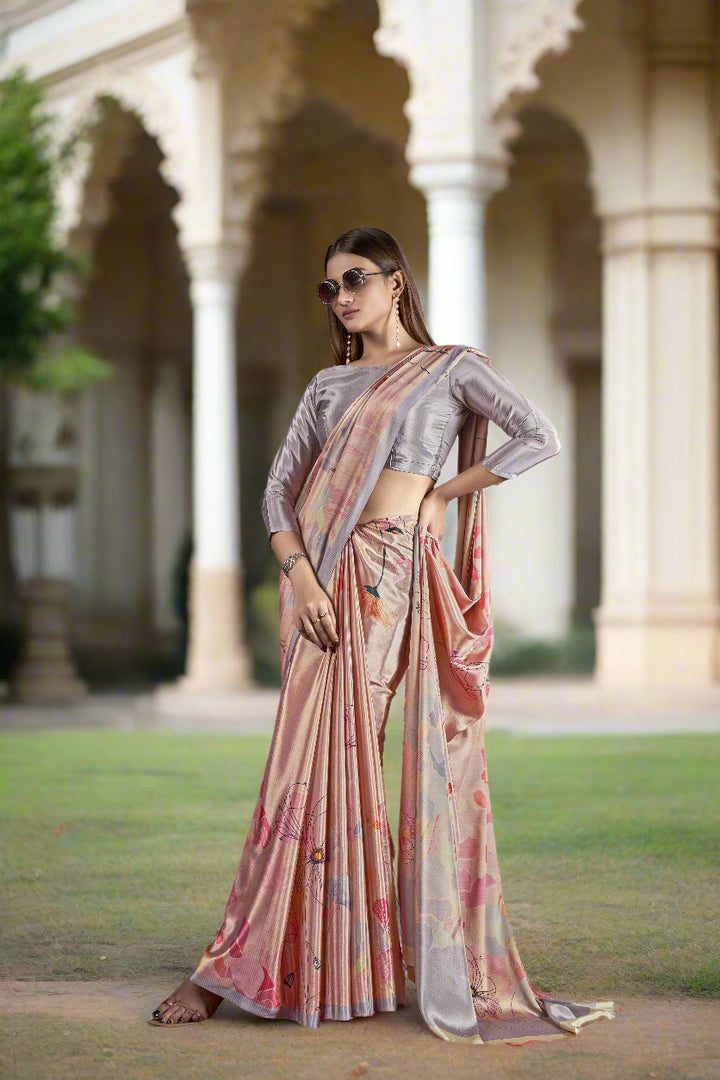Designer Digital Printed Crepe Soft Silk Saree | Special Event & Wedding