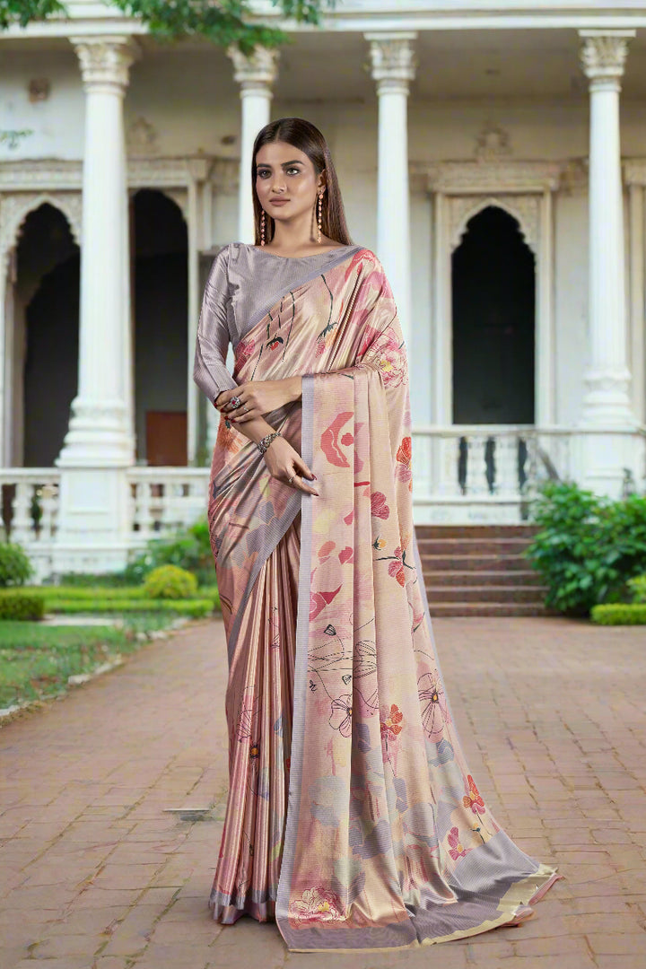 Designer Digital Printed Crepe Soft Silk Saree | Special Event & Wedding