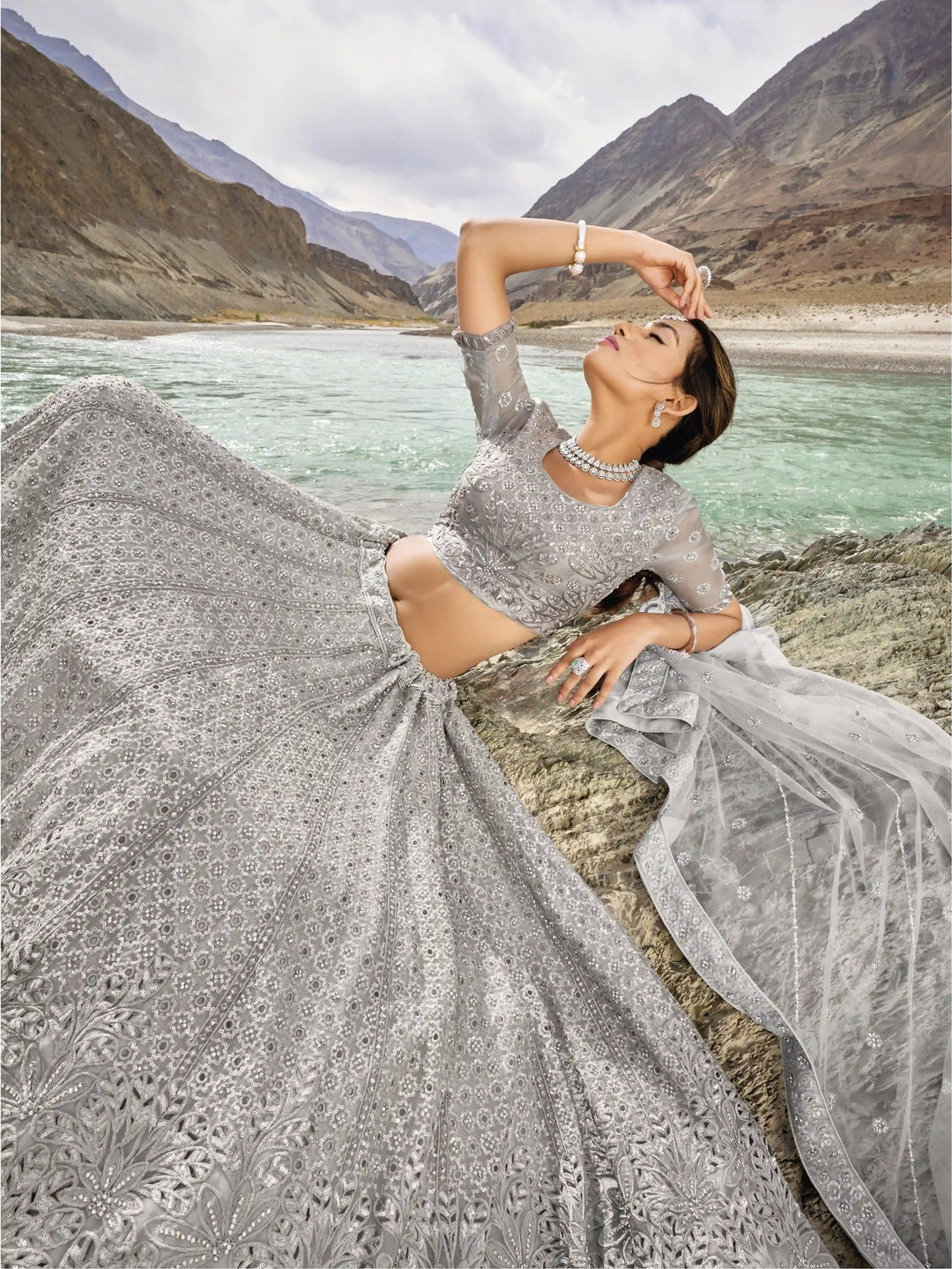 Radiant Organza Lehenga with Dupatta | A Graceful Addition to Your Wardrobe