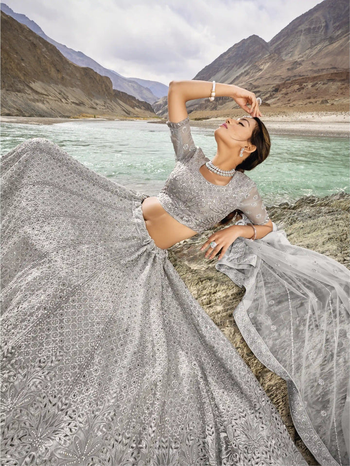 Radiant Organza Lehenga with Dupatta | A Graceful Addition to Your Wardrobe