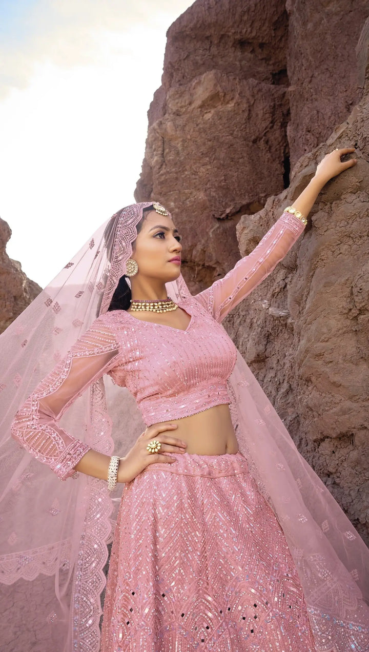 Stunning Net Lehenga with Dupatta | A Graceful Addition to Your Wardrobe