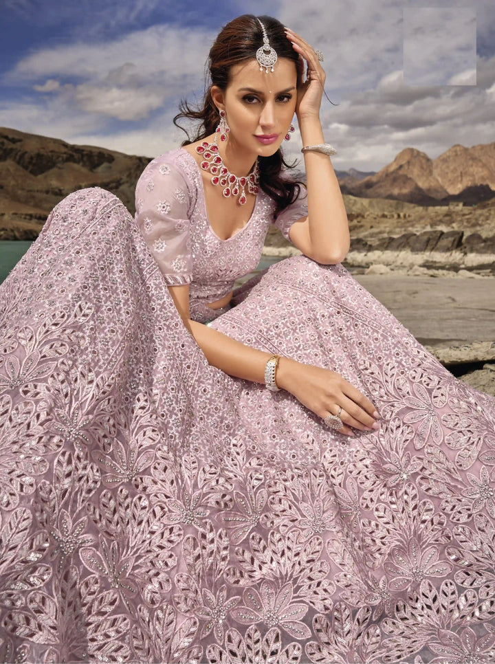 Radiant Organza Lehenga with Dupatta | A Graceful Addition to Your Wardrobe