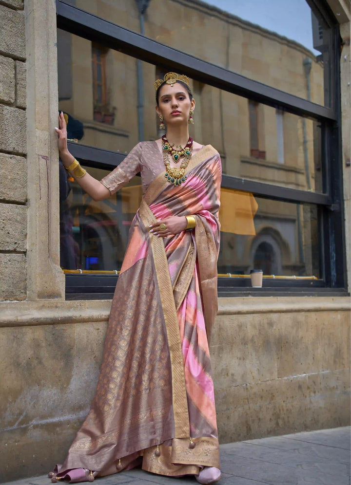V P Silk Saree | Weaving Jari Designer with Aqua Finish for Party Wear