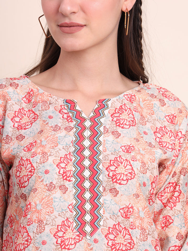 Stylish Multi-Color Cotton Kurti | Elegant Designer Digital Prints
